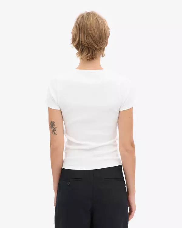 Colorful Standard Organic Rib SS T-Shirt Optical White Damen Shirt weiß